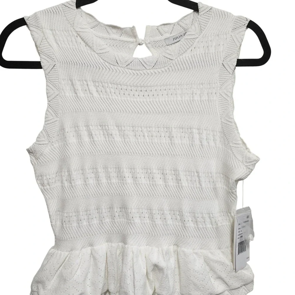 Julia Jordan‎ Mixed Media Stretch Cotton Midi Dress Size Small Color Ivory NWT